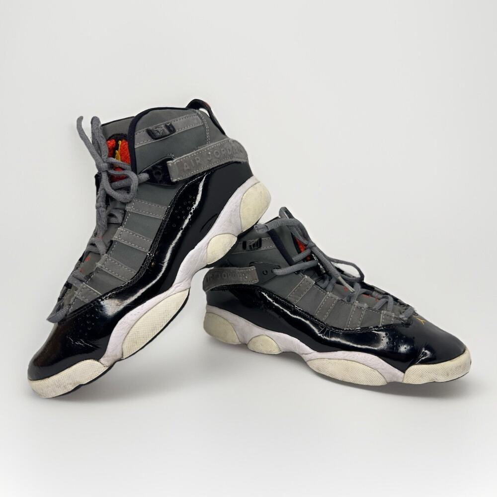 Nike Air Jordan 6 Rings Light Graphite 323419-022 Smoke Grey Youth Boys Size 6Y